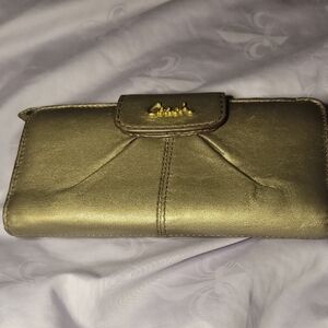 Coach Madison Pleated Metallic Wallet